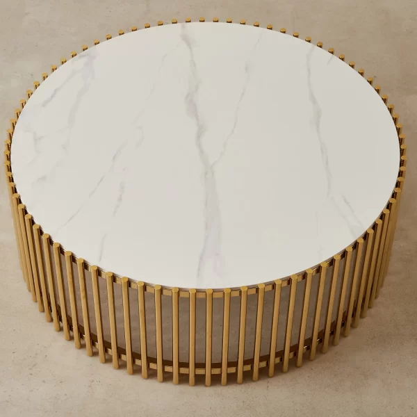 Amaya White Sintered Stone Coffee Table