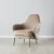 Anya Beige Velvet with Back Pattern Occasional Chair