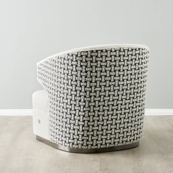 Arlo Charcoal and Vanilla Boucle Occasional Chair