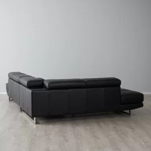 Aster Black Modular Left Chaise Lounge