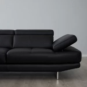 Aster Black Modular Left Chaise Lounge