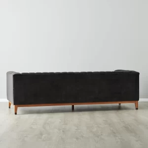 Astoria III Charcoal Velvet 3-Seater Sofa