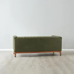 Astoria III Olive Green Velvet 2-Seater Sofa