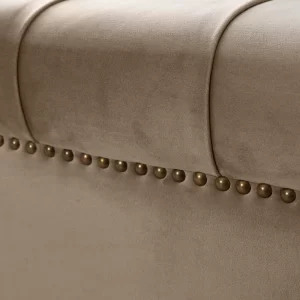 Audrey Beige Velvet Corner Sofa