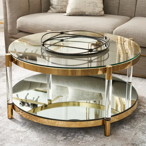 Auryn Gold Stainless Steel Coffee Table