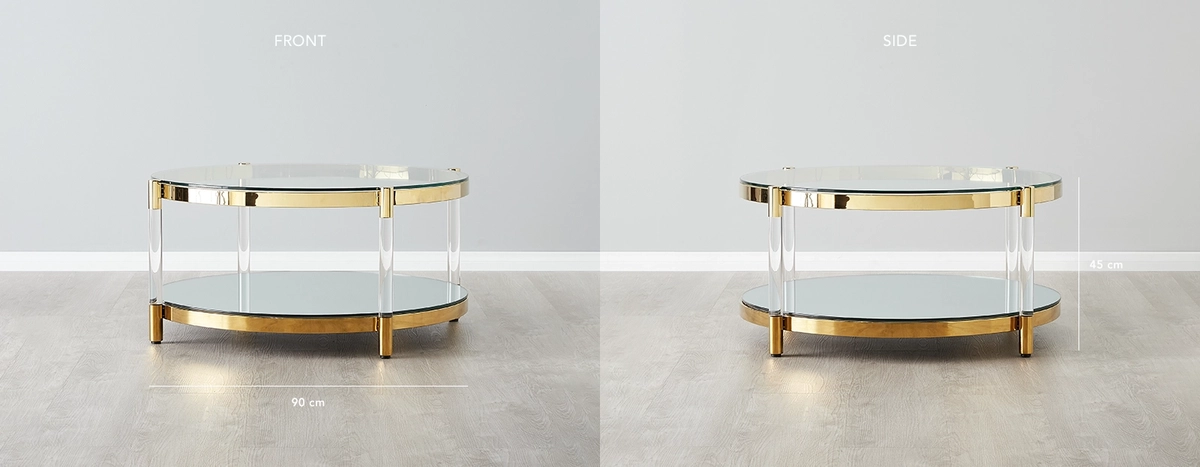 Auryn Gold Stainless Steel Coffee Table