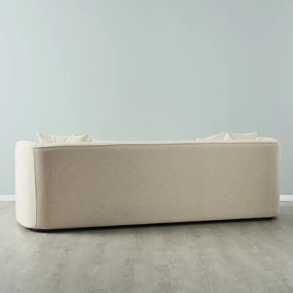 Ava Cream Fabric 3-Seater Sofa