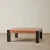 Benedict Medium Brown Wooden Coffee Table - Matte Black Metal Legs