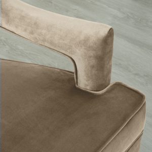 Burton Beige Velvet Occasional Chair