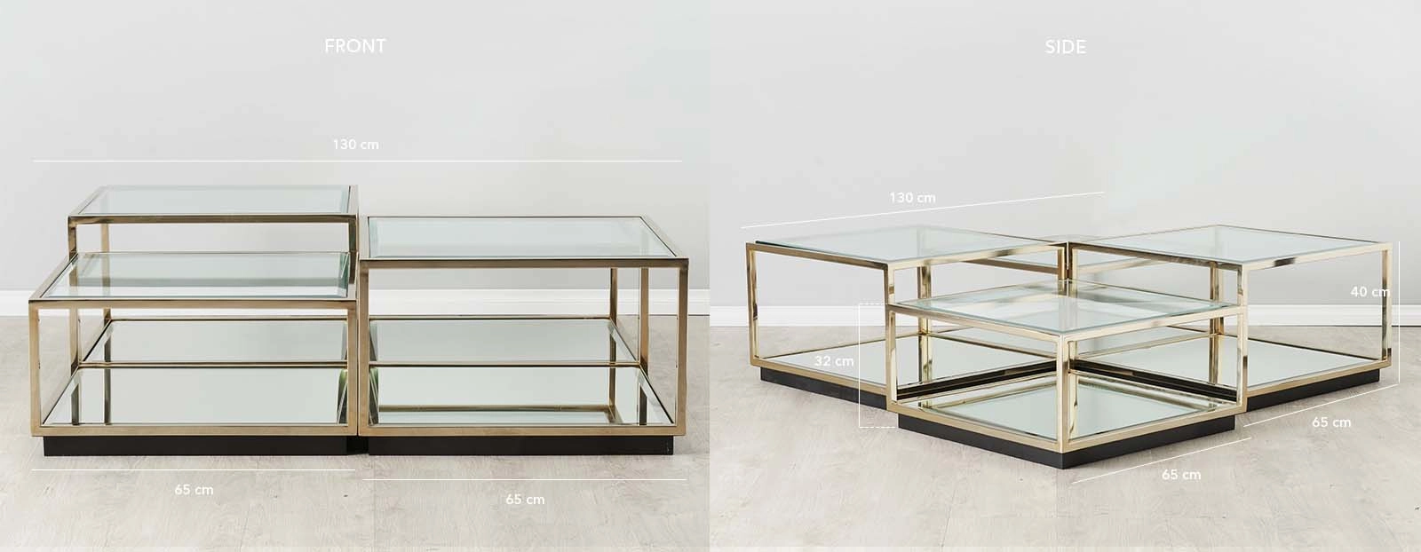 Cameron Champagne Gold Coffee Table