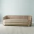 Crown Beige Velvet 3-Seater Sofa