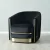 Crown Midnight Black Velvet Occasional Chair