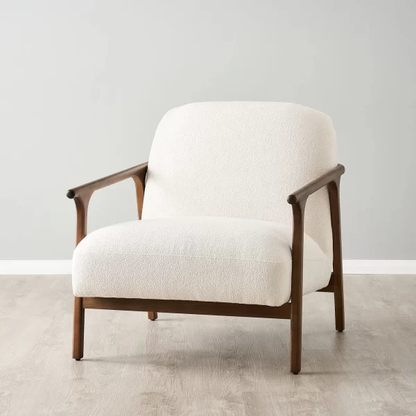 Delphine Chantilly White Fabric Occasional Chair1