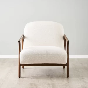 Delphine Chantilly White Fabric Occasional Chair1