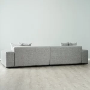 Erica Mid Grey Woven Fabric 4-Seater Sofa