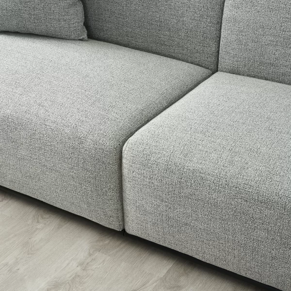 Erica Mid Grey Woven Fabric 4-Seater Sofa