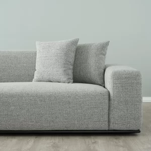 Erica Mid Grey Woven Fabric 4-Seater Sofa