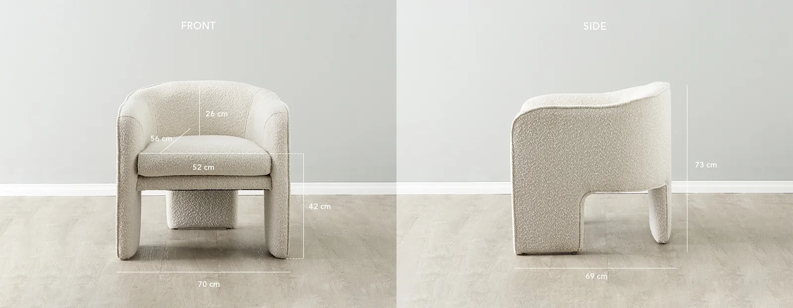 Esther Cream Boucle Armchair