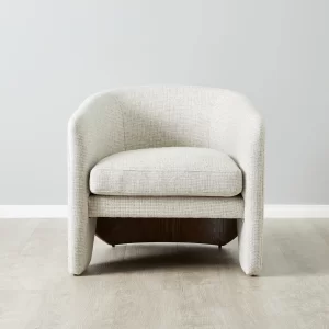 Finn Dove Grey Woven Fabric Occasional Chair