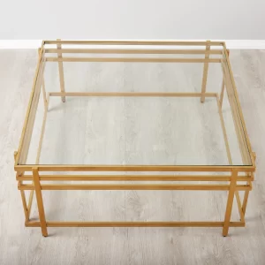 Grazia Brushed Gold Stainless Steel Coffee Table