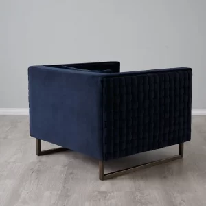 Interwoven Navy Blue Fabric Chair3