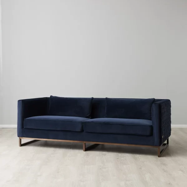 Interwoven Navy Blue Sofa