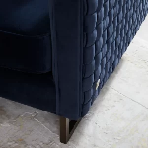 Interwoven Navy Blue Sofa