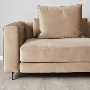 Jordan Beige Velvet Corner Sofa5