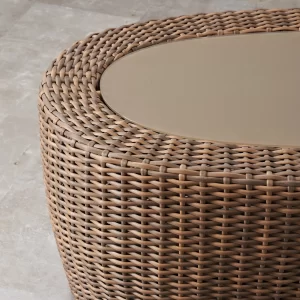 Juno Natural Brown Wicker Oval Coffee Table1