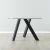 Jutta Glass 120cm Dining Table - Black Legs