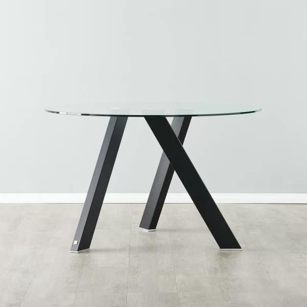 Jutta Glass 120cm Dining Table1