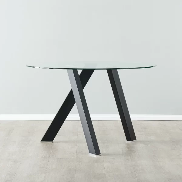 Jutta Glass 120cm Dining Table2