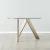 Jutta Glass 120cm Dining Table - Antique Brass Colour Legs