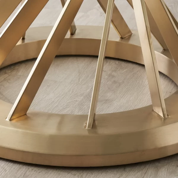 Louisa Brushed Gold Dining Table1