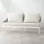 Lucia Cream 2-Seater Outdoor Sofa -White Frame