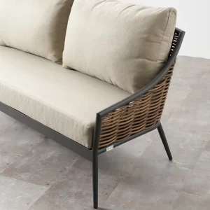 Lucia Warm Beige 2-Seater Outdoor Sofa1