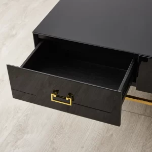 Luella Black 4-Drawer Coffee Table