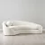 Maddie Curved Chantilly White Fabric 3-Seater Sofa