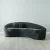 Maddie Curved Charcoal Velvet 3-Seater Sofa