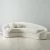 Maddie Curved Cream Turrel 3-Seater Sofa