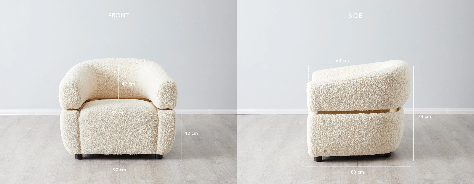 Malta Cream Boucle Occasional Chair3