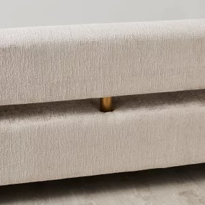 Malta II 3-Seater Beige Latte Chenille Fabric Sofa