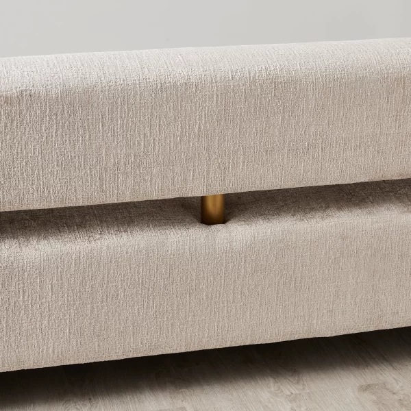 Malta II 3-Seater Beige Latte Chenille Fabric Sofa