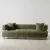 Malta II 3-Seater Green Chenille Fabric Sofa