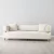 Malta II 3-Seater Powder White Chenille Fabric Sofa