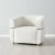 Malta II Powder White Chenille Fabric Occasional Chair