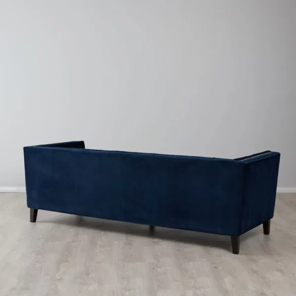 Manuel Navy Blue Velvet 3-Seater Sofa