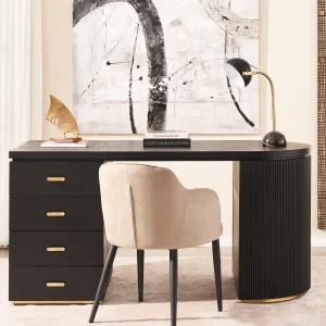 Nicholas Black Wooden Desk