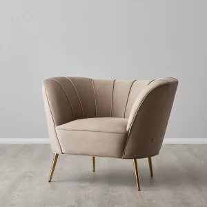 Pollack Beige Fabric Occasional Chair