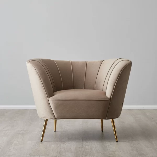 Pollack Beige Fabric Occasional Chair